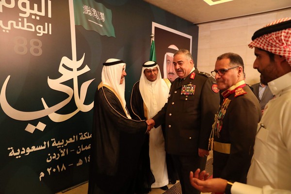 بالصور …حفل استقبال السفارة السعودية بعمان بمناسبة اليوم الوطني السعودي