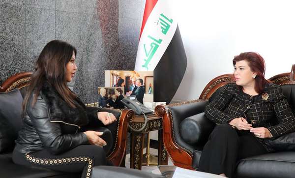 السفيرة السهيل تستقبل الدكتورة شن كول حسيب قادر رئيس جمعية الإخاء الأردنية العراقية