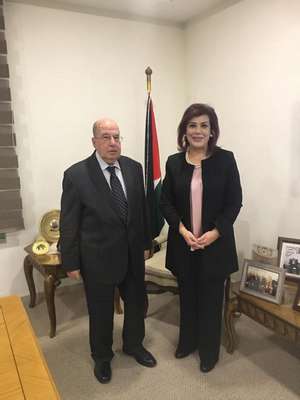 السفيرة السهيل تلتقي رئيس المجلس الوطني الفلسطيني