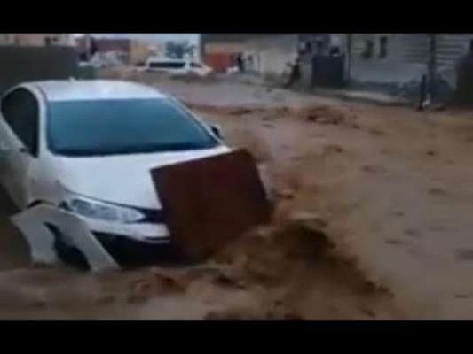 شاهد ...وفاة مقيم سوداني جراء انهمار الأمطار في المدينة المنورة