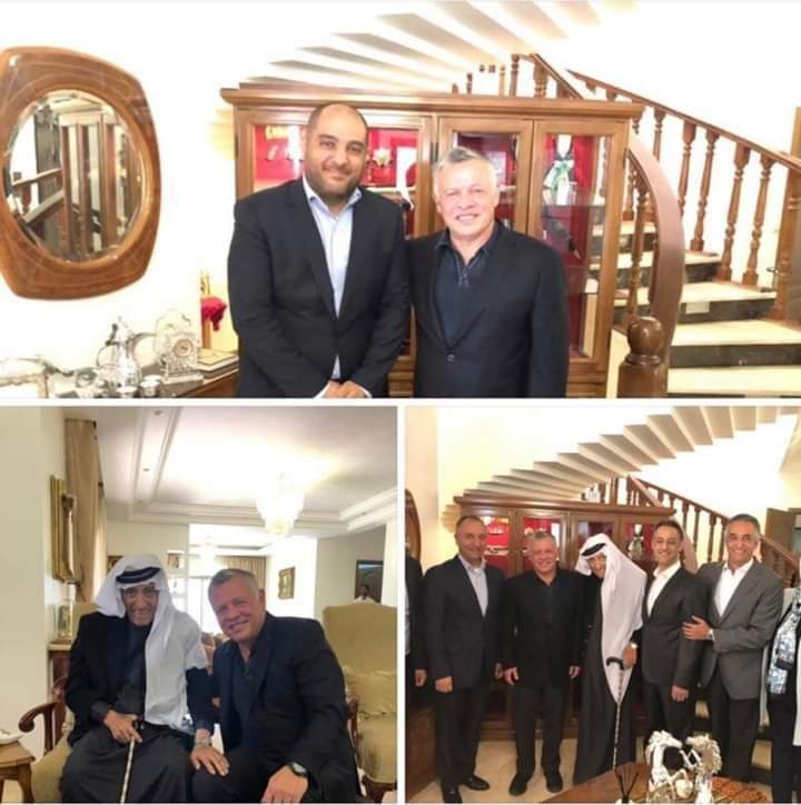 الملك في دارة مدير المخابرات الأسبق القيسي ويطمئن على صحته