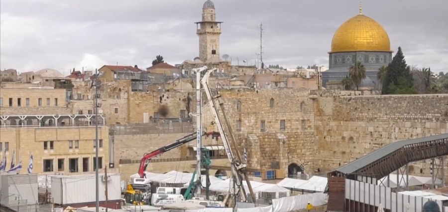عين على القدس يرصد حفريات الاحتلال حول البراق ومسحا ثلاثي الابعاد داخل الأقصى