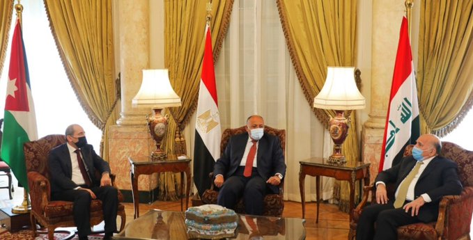 جلسة مباحثات أردنية مصرية عراقية في القاهرة