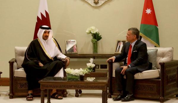 الملك وأمير قطر يؤكدان ضرورة وضع حد للانتهاكات الإسرائيلية الاستفزازية