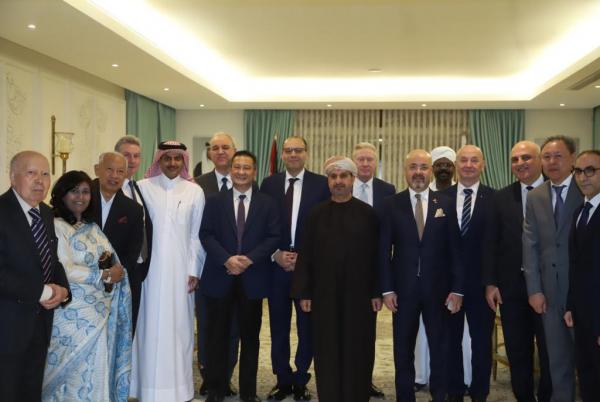 السفير القطري يقيم مأدبة إفطار لسفراء دول إسلامية وعربية