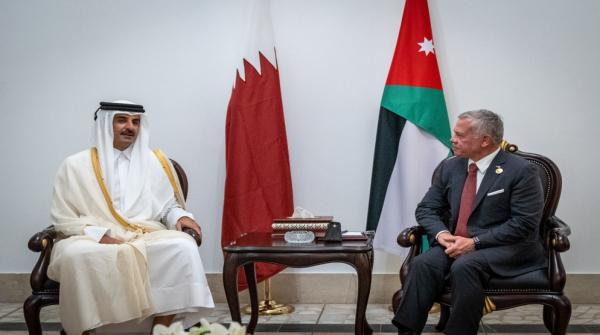 الملك وأمير قطر يتبادلان التهاني بعيد الفطر هاتفيا