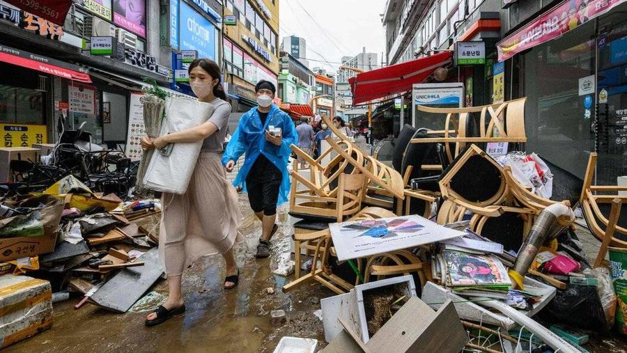 كوريا الجنوبية: ارتفاع عدد القتلى بسبب الأمطار الغزيرة الى 13 شخصا
