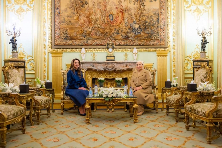 الملكة رانيا تشارك صور زيارتها لمصر برفقة السيدة انتصار السيسي