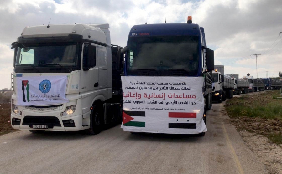 الأردن يسيّر 14 شاحنة جديدة من المساعدات إلى سوريا