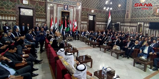 الصفدي ورؤساء برلمانات عربية في لقاء داخل مجلس الشعب السوري