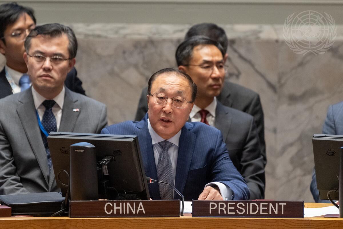 تشانغ جون يشيد بالتحذير المؤلم للأمين العام للأمم المتحدة بشأن غزة