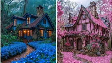 منزل وردي وحديقة زرقاء.. حقيقة أم خيال؟!