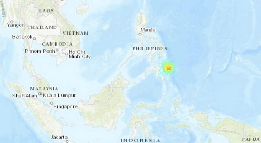 زلزال عنيف يضرب سواحل مينداناو الفلبينية