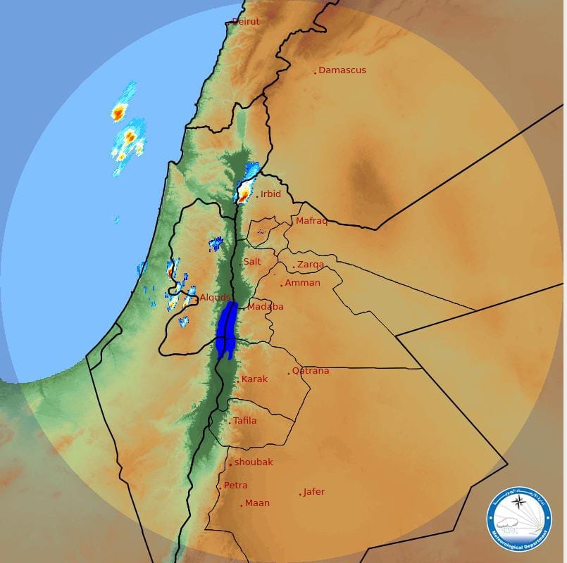 هطول الأمطار في أجزاء من محافظة إربد