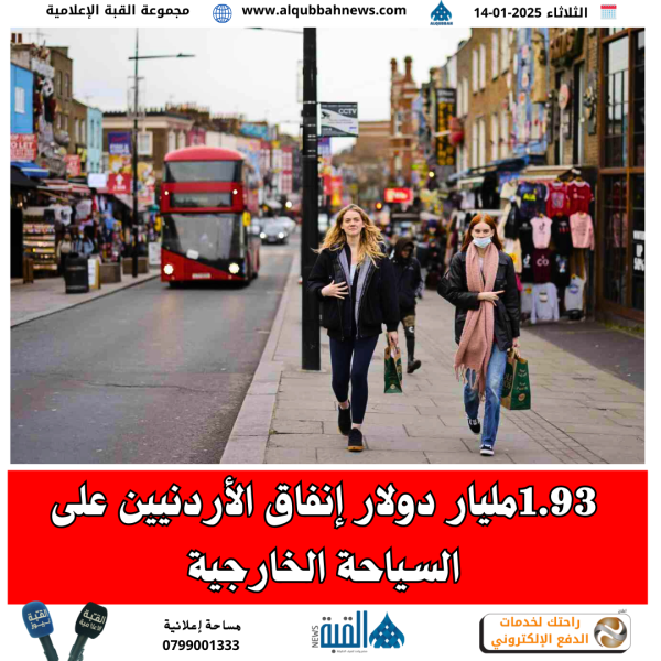 1.93مليار دولار إنفاق الأردنيين على السياحة الخارجية