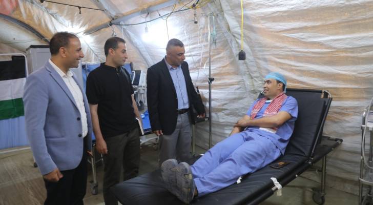 المستشفى الميداني الأردني جنوب غزة 6 ينظم حملة للتبرع بالدم