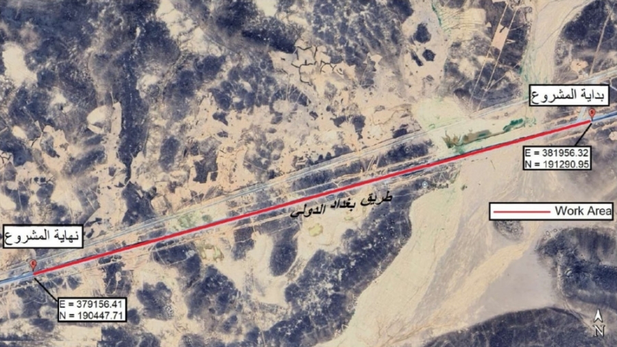 انطلاق العمل في مشروع صيانة لجزء من طريق بغداد الدولي الاثنين