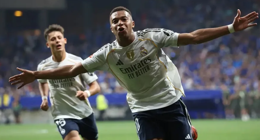 كيليان مبابي يقود ريال مدريد للفوز على ريال أوفييدو بثلاثية نظيفة في الدوري الإسباني
