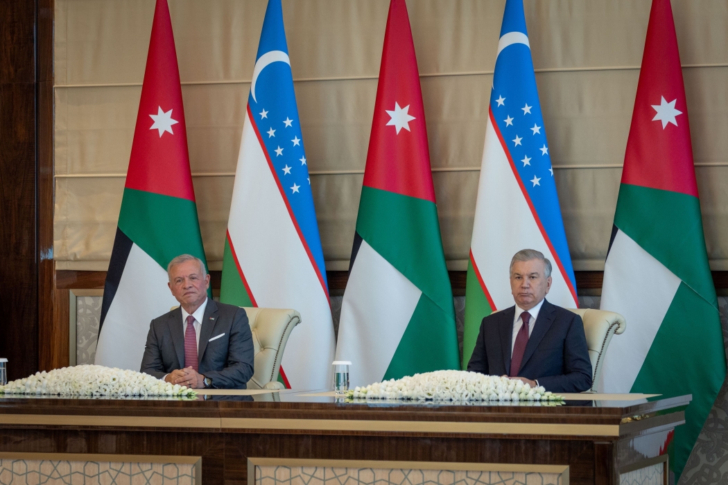 الأردن وأوزبكستان يصدران بياناً مشتركاً: تعاون استراتيجي ودعوة لوقف الحرب على غزة