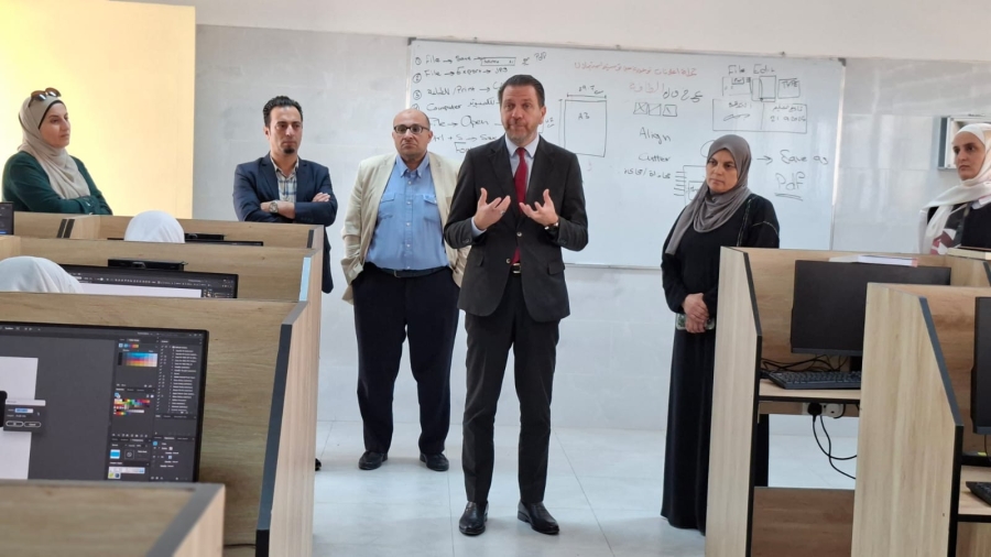 مدير تربية جرش يتابع تخصصات التعليم المهني ( BTEC)