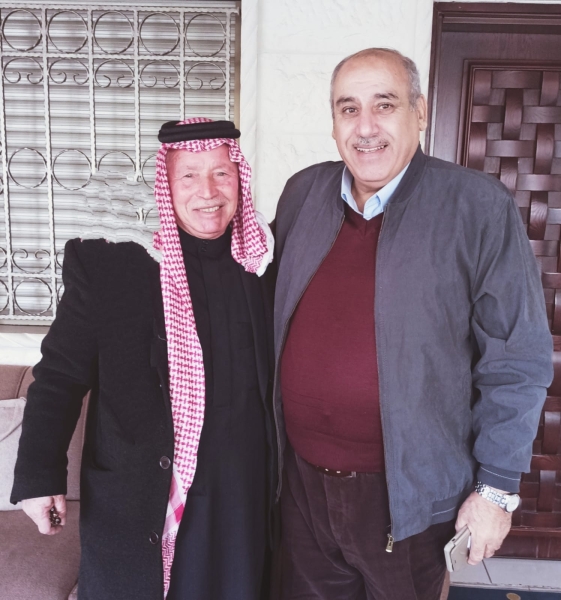 الشيخ محمد فنيخر البري ابو رياض يبارك لمعالي مازن باشا القاضي