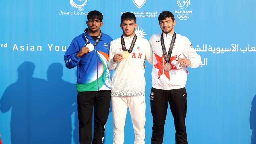 لاعب منتخب المصارعة ناغوج يحرز ميدالية برونزية بدورة الألعاب الآسيوية