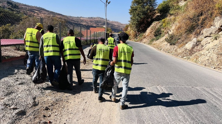 بلدية كفرنجة الجديدة تشارك في حملة النظافة الشاملة في منطقة راجب السياحية