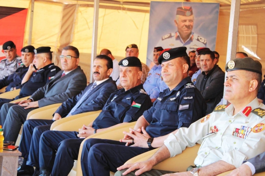 رئيس جامعة عجلو+ن الوطنية يحضر التمرين الوهمي الخطوة الثابتة في مديرية شرطة عجلون