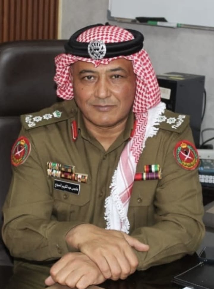 تهنئة من الحاج إبراهيم أحمد وإخوانه إلى عطوفة العم العقيد هاجس عبد الكريم الهاجس الحجاج