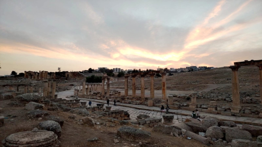 مدير عام الآثار يتفقد المركز الإقليمي للصيانة والترميم وموقع جرش الأثري