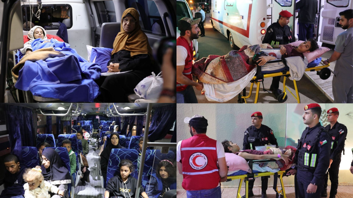 القوات المسلحة الأردنية تُجلي الدفعة السابعة عشرة من أطفال غزة المرضى ضمن “الممر الطبي الأردني”