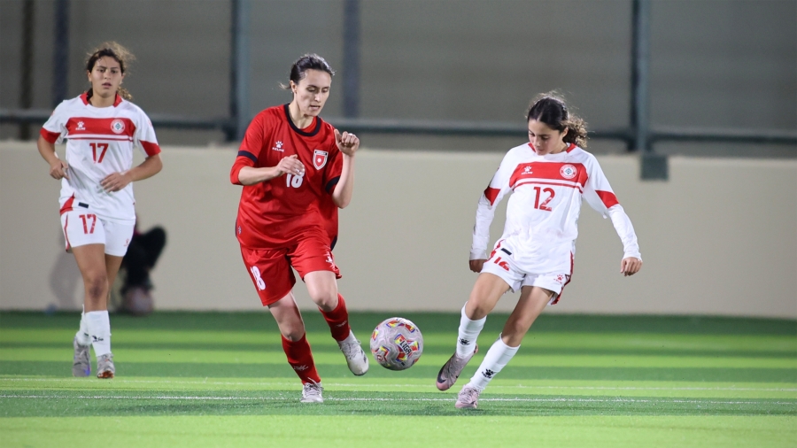 تعادل المنتخب الوطني النسوي تحت 20 عاماً مع لبنان في افتتاح بطولة غرب آسيا