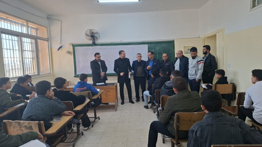 مدير تربية جرش يتفقد قاعات التوجيهي في مدارس ظهر السرو