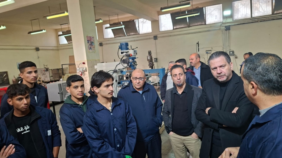 مدير تربية جرش يتفقد الجناح الفندقي ومشاغل مدرسة حسن الكايد المهنية