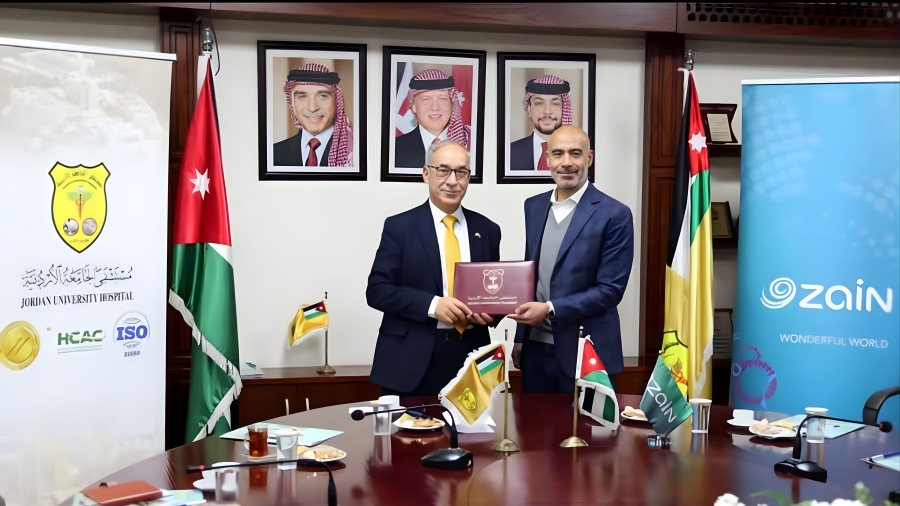 مستشفى الجامعة الأردنية توقع اتفاقية مع زين لتطوير خدمات الاتصالات والبنية التحتية الرقمية