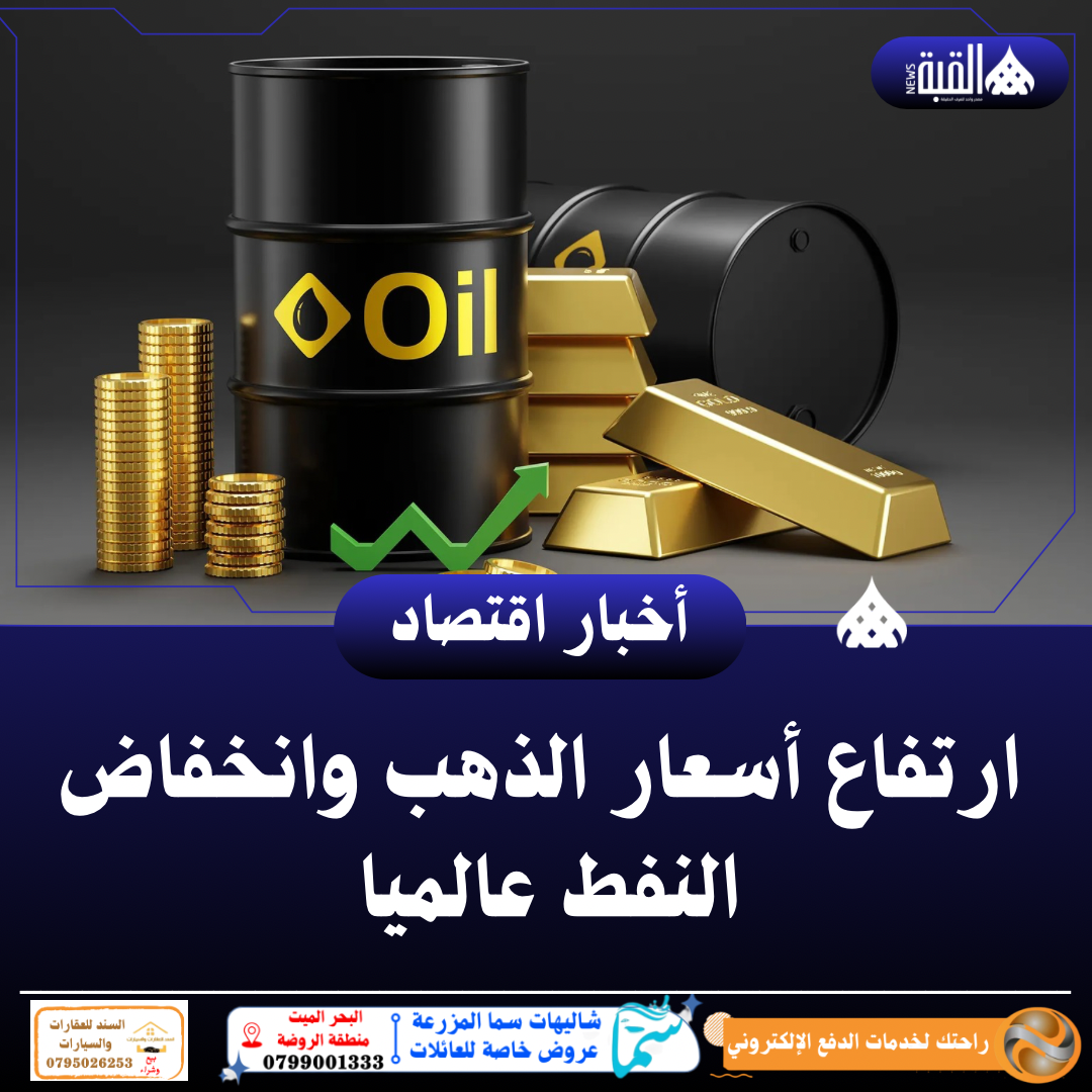 ارتفاع أسعار الذهب وانخفاض النفط عالميا