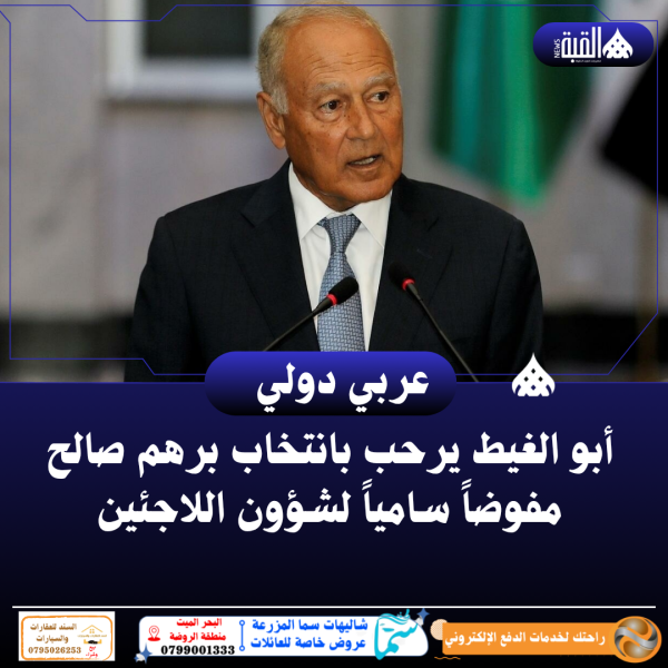 أبو الغيط يرحب بانتخاب برهم صالح مفوضاً سامياً لشؤون اللاجئين