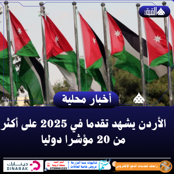 الأردن يشهد تقدما في 2025 على أكثر من 20 مؤشرا دوليا