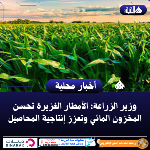 وزير الزراعة: الأمطار الغزيرة تحسن المخزون المائي وتعزز إنتاجية المحاصيل