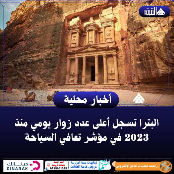 البترا تسجل أعلى عدد زوار يومي منذ 2023 في مؤشر تعافي السياحة