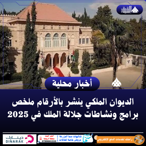 الديوان الملكي ينشر بالأرقام ملخص برامج ونشاطات جلالة الملك في 2025