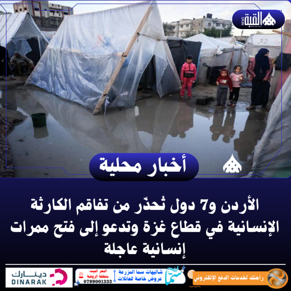 الأردن و7 دول تُحذّر من تفاقم الكارثة الإنسانية في قطاع غزة وتدعو إلى فتح ممرات إنسانية عاجلة