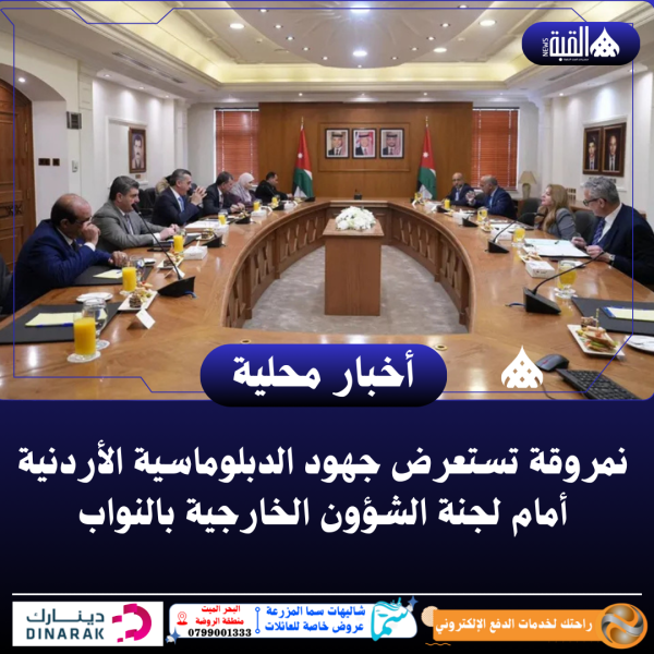 نمروقة تستعرض جهود الدبلوماسية الأردنية أمام لجنة الشؤون الخارجية بالنواب