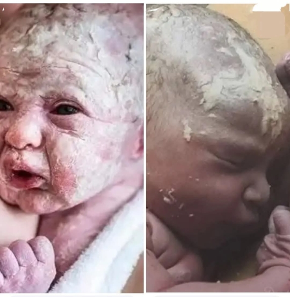 المادة البيضاء التي يولد بها بعض الأطفال