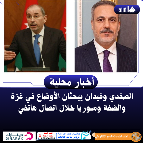 الصفدي وفيدان يبحثان الأوضاع في غزة والضفة وسوريا خلال اتصال هاتفي