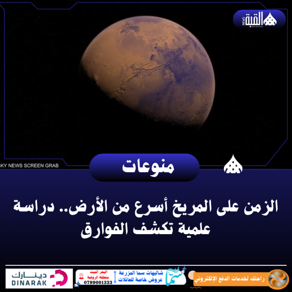 الزمن على المريخ أسرع من الأرض.. دراسة علمية تكشف الفوارق