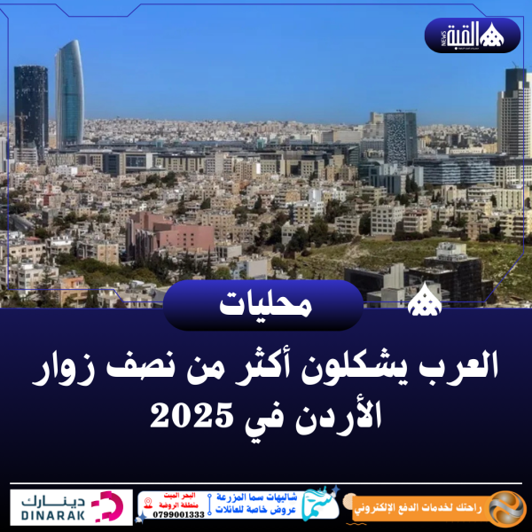 العرب يشكلون أكثر من نصف زوار الأردن في 2025