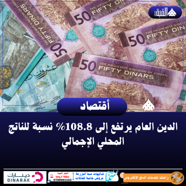 الدين العام يرتفع إلى 108.8 نسبة للناتج المحلي الإجمالي