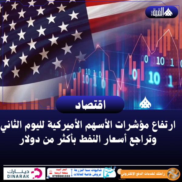 ارتفاع مؤشرات الأسهم الأميركية لليوم الثاني وتراجع أسعار النفط بأكثر من دولار