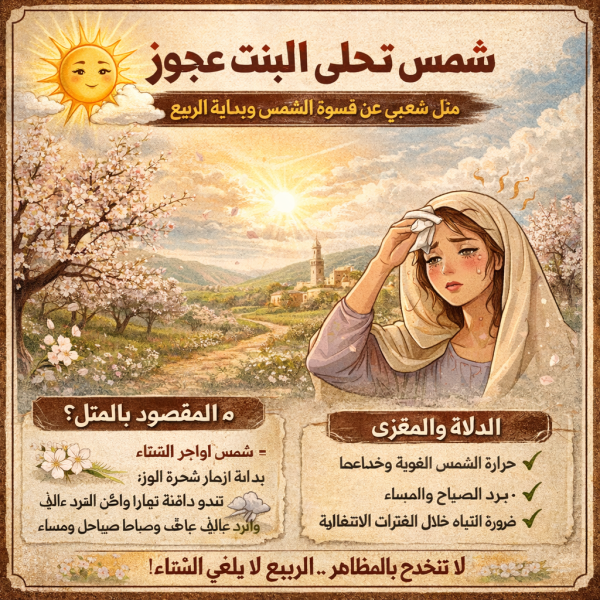 شمس اللوز تخلي البنت عجوز.. مثل شعبي عن قسوة الشمس وبداية الربيع